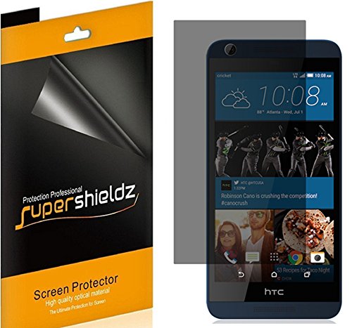 [2 Pack] SUPERSHIELDZ- Privacy Anti-Spy Screen Protector Shield For HTC Desire 626 / 626s + Lifetime Replacements Warranty - Retail Packaging