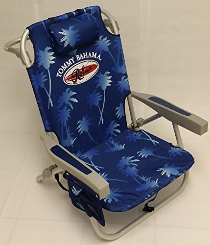 Tommy Bahama 2015 Backpack Cooler Chair with Storage Pouch and Towel Bar- blue