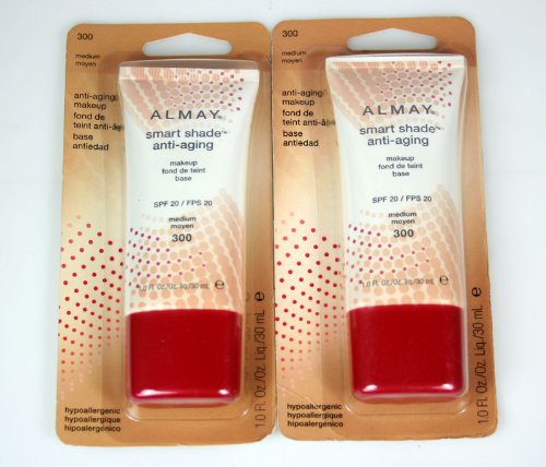 Almay Smart Shade Anti-aging Makeup SPF 20 Foundation Makeup - 300 - Medium - 2 Pack