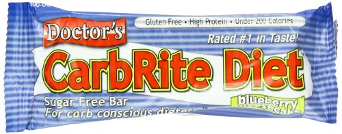 Doctor's CarbRite Diet Sugar Free Bar, Blueberry Cheesecake, 2-Ounce Bars, 12-Count