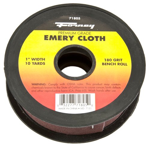Forney 71805 Emery Cloth, 180-Grit, 1-Inch-by-10-Yard Bench Roll
