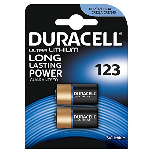 Duracell Ultra Photo DL123 3 V Lithium Batteries - Pack of 2