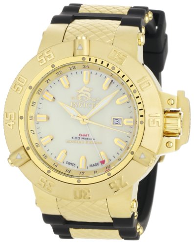 Invicta Men's 0738 Subaqua Noma III Collection GMT Black Polyurethane Watch