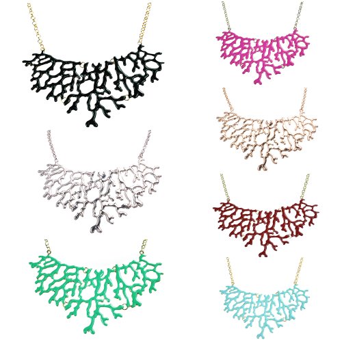 Jane Stone Hot Sale Fashion Costume Jewelry Tree Branch Necklace Modern Choker Jewelry Trendy Collar Necklaces Top Selling Women's Jewelry(Fn0738)