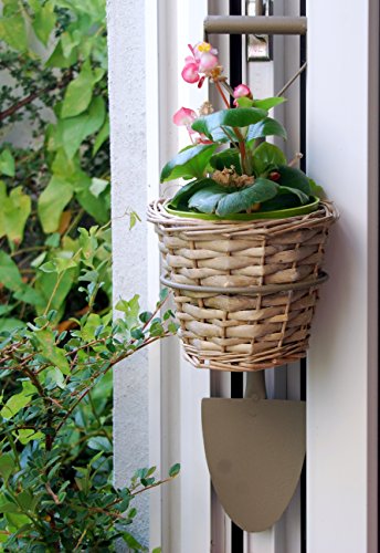 SparkWorks Willow Shovel Planter Includes a Handmade and Fully Lined Willow Basket