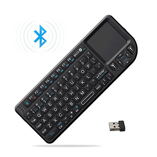 FotoFo iPazzPort 2.4G Ultra Mini WirelessG keyboard with Touchpad blutooth for computer in everyplace use it convenience. (Black)