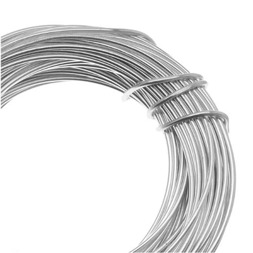 Beadsmith 18-Gauge Aluminum Craft Wire, 39-Feet, Silver