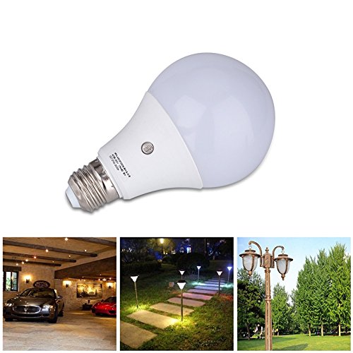 E27 LED Sensor Light Bulbs Built-in Photosensor Detection Auto Switch Light Indoor/Outdoor Lighting Lamp for Porch Hallway Patio Garage (9W 810Lumens, Natural white 4000K)