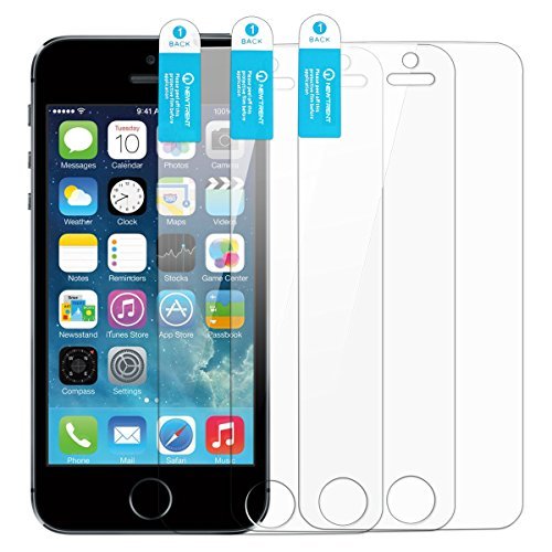 iPhone 5 Screen Protector, iPhone 5S Screen Protector, iPhone 5C Screen Protector, Arcadia Premium High Quality Transparent Screen Protector, Compatible with Apple iPhone 5, iPhone 5S, iPhone 5C (3-pack)