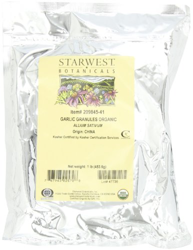 Starwest Botanicals Organic Garlic Granules, 1-pound Bags (Pack of 3)