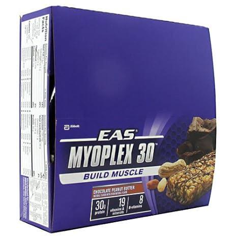 EAS Myoplex 30 Chocolate Barl, 3 oz. Bars,  (Pack of 6)