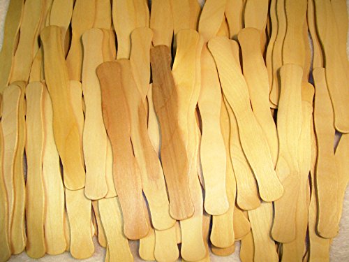 8 In. Craft Sticks for Wavy Fan Handles and Other Wood Crafts - Garden - Library - Made in USA - Box of 100 - Money Back Guarantee