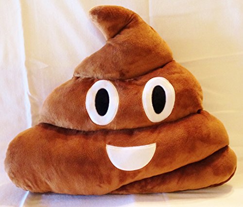 1 X The Original Poopster! Emoji Stuffed Plush Smiling Poop Emoticon Pillow