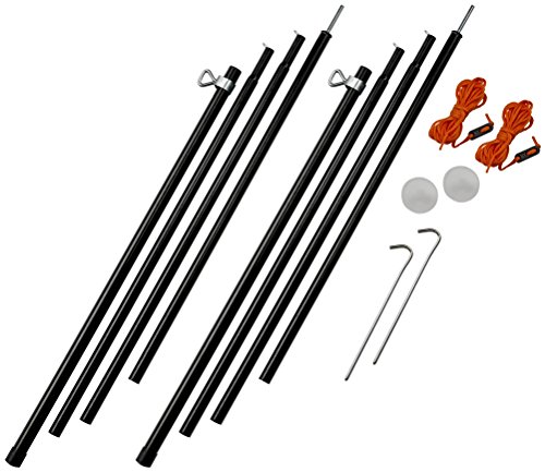 Vango Adjustable Steel King Poles - (Set of 2), Black
