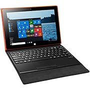 iRULU Walknbook 10.1 Inch Windows 10 Tablet 32GB 2 in 1 Convertible Laptop HD 1280*800 IPS Display Bluetooth 4.0 Mini HDMI Detachable Keyboard with Stand(Orange)