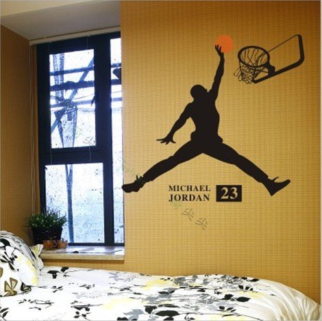 DH LLC Original Michael Jordan Wall Basketball Sticker Decoration Decor