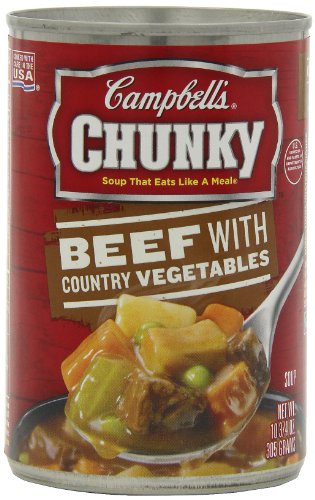 Campbell's Chunky Beef with Country Vegetables Soup, 10.75 Ounce Cans (Pack of 12)