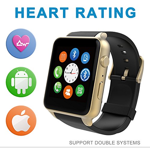 Starrybay 2015 Smartwatch 1.54 Touch Screen and SIM Card Bluetooth Camera Phone Smart Watch for Apple Iphone Samsung Galaxy Note Android Smartphones