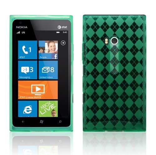 Green - Cruzer Lite Argyle TPU Case - For Nokia Lumia 900 [Cruzer Lite Retail Packaging]