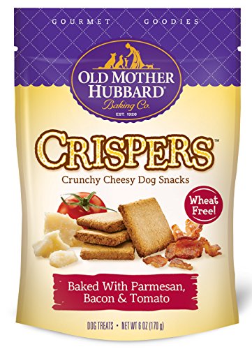 Old Mother Hubbard Gourmet Goodies Crispers Parmesan & Bacon Natural Crunchy Dog Treats, 6-Ounce Bag