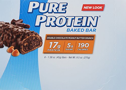 Pure Protein, Double Chocolate Peanut Butter Crunch Bar, 45 Gram (Pack of 6)