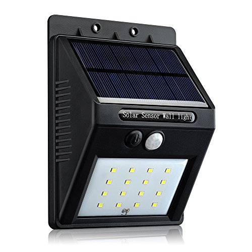 Patec 16 Led Solar Panel Powered Motion Sensor Lamp Outdoor Light Garden Security Light 320lm