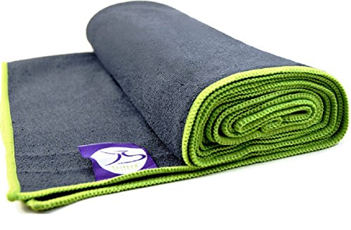 Yoga Towel (23.7 x 71) by Besteek - Improve Mat Grip During Bikram, Ashtanga, and Hot Yoga Sessions - Ultra Absorbent, Machine Washable Microfiber, Yoga Mat Towels