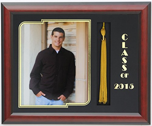 Graduation Tassel 8x10 Picture Frame Mahogany 2015 (Customizable)
