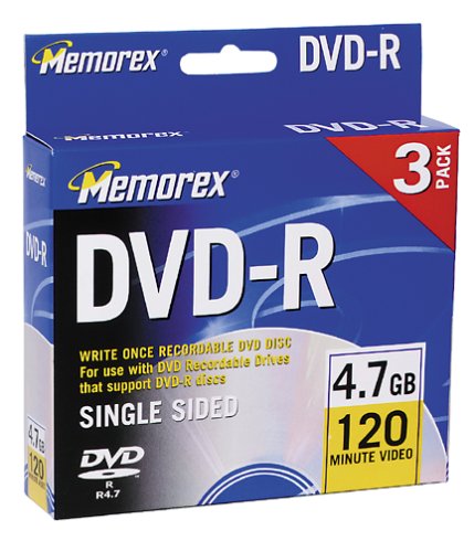 Memorex 4.7GB DVD-R Media (3-Pack)