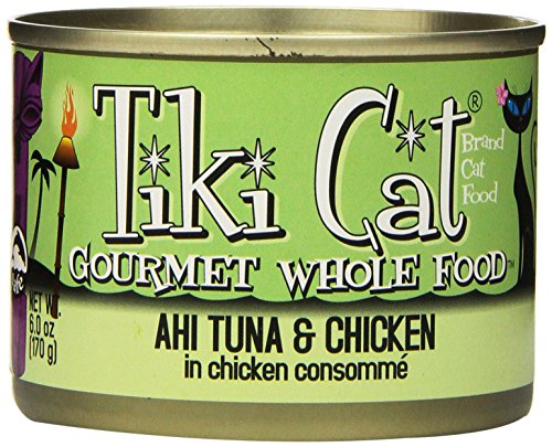 Tiki Cat Gourmet Whole Food 8-Pack Hookena Luau Ahi Tuna with Chicken in Consomme  Pet Food
