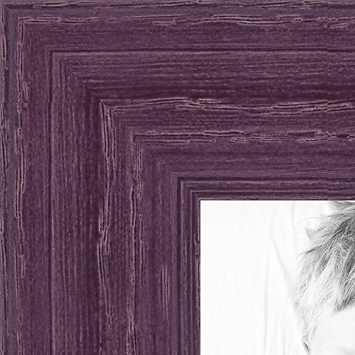 ArtToFrames Wood Picture Frame WOM0066-60823-YPUR-11x14 inch Purple Stain on Solid Wood