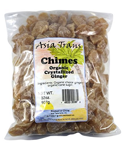 Chimes Organic Crystallized Ginger, 2 Pound (32 Oz Bulk)