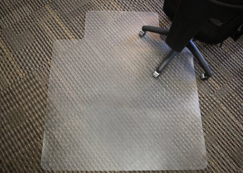 Mammoth Office Products PVC Plastic Chair Mat for Low Pile (Less Than 1/4-Inch) Carpeting, 36x 48-Inch Rectangular with Lip/Under-Desk (V3648LLP)