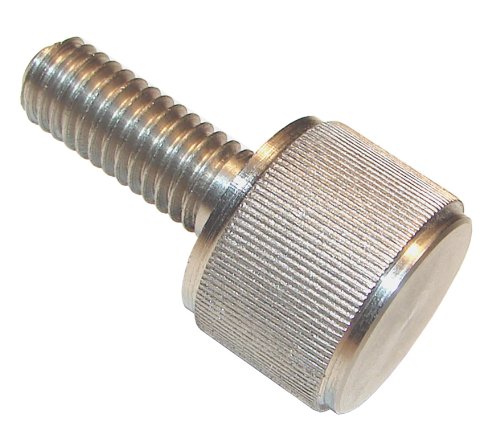 300 Series Stainless Steel Thumb Screw, Plain Finish, Knurled Head, Oversized Head, Right Hand Threads, Inch, Made in US