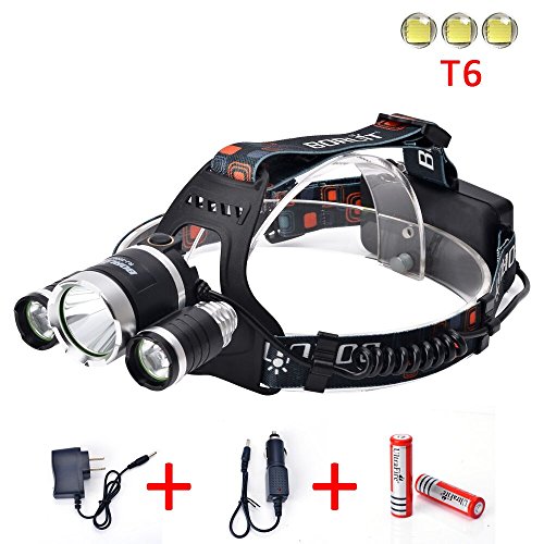 Senbowe™ Waterproof LED Headlamp headlight, Spotlight Floodlight, Rechargeable Flashlight,Super Bright 3000LM T6 LED for Outdoor Sports Hiking Camping Riding Fishing Hunting