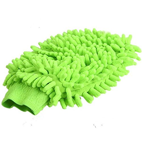 AutoMate Premium Detail Grade Chenille Dual Sided Car Wash and Wax Mitt Machine Washable and Scratch-Free