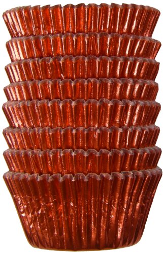 Regency Wraps Red Foil Baking Cups, 96-Count Mini