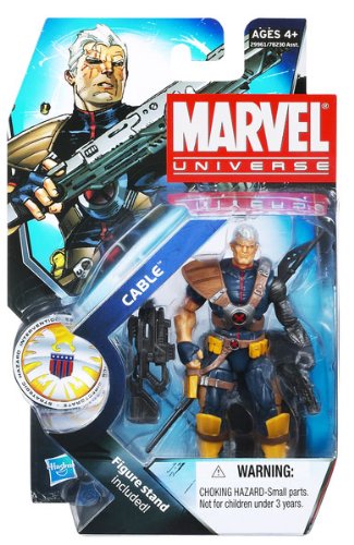 Marvel Universe 3 3/4 Inch Series 13 Action Figure #7 Cable WITHOUT Baby Hope Variant