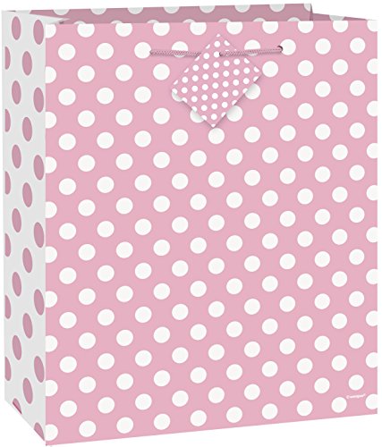Large Light Pink Polka Dot Gift Bag