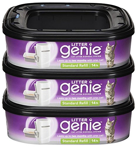 Litter Genie Odor Free Cat Litter Disposal System Refill, Pack of 3
