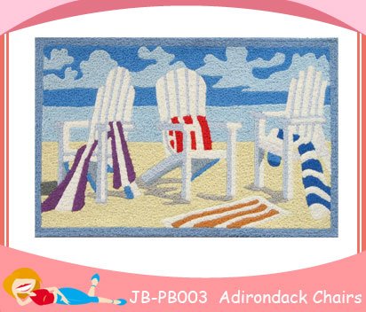 Tropical Beach Towel Adirondack Chair Accent Rug