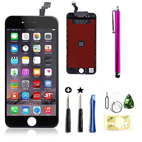 LCD Touch Screen Digitizer Frame Assembly Replacement Set for iPhone 6 - Black