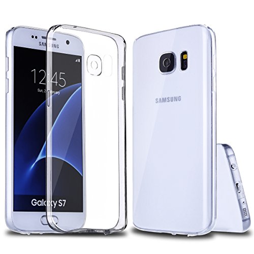 Reshow® Crystal Clear Ultra Slim Dust-Layer Samsung S7/S7 Edge TPU Case Soft Premium Silicone Cover Scratch Resistant Fingerprint-Proof Anti-Slip Dust-Proof Compatible with S7 Transparent