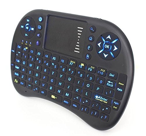 C-Mall Backlit Mini Wireless Handheld Remote Control Keyboard with Multi Touch Touchpad