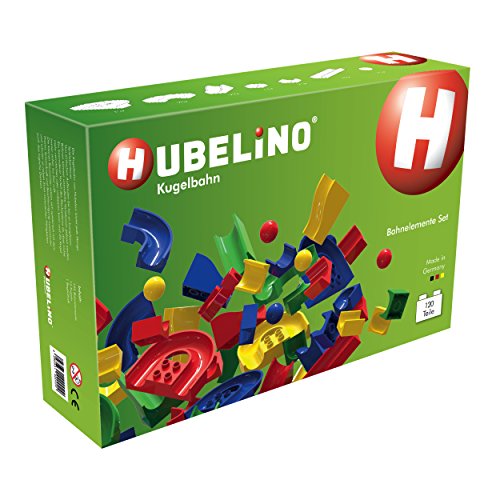 Hubelino - Marble Run - Large Set - 120pcs - Age 3+ (100% compatible with Duplo)