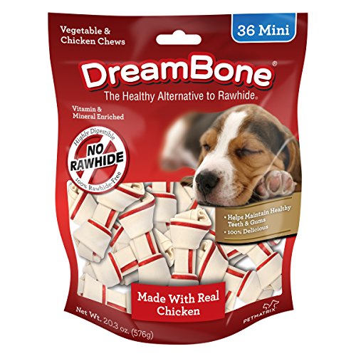 DreamBone Chicken Dog Chew, Mini, 36 pieces/pack