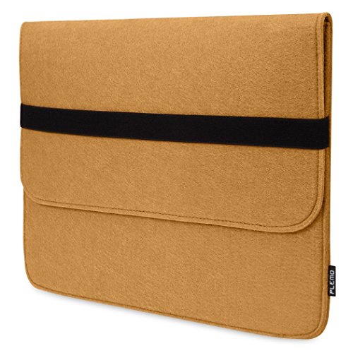 Plemo 13-Inch Laptop Sleeve Case Felt Fabric Bag for MacBook Air / 13.3-Inch Laptops / Notebook, Brown