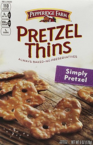 Pepperidge Farm Pretzel Thins Simply Pretzel, 6 Ounce (Pack of 24)