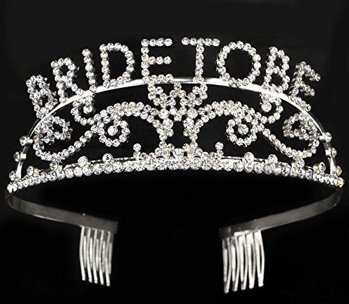 Elegant Rhinestone Bride to Be Tiara - Premium Quality Bachelorette Party or Bridal Shower Tiara