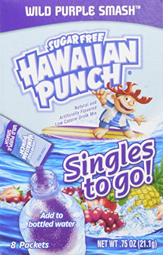 Hawaiian Punch Singles To Go Wild Purple Smash, 8-Count, .75oz, (Pack of 12)